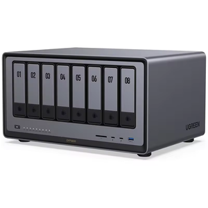UGREEN NASync DXP8800 <span class=keywords><strong>NAS</strong></span> de bureau 8 baies, processeur Intel I3 1215u <span class=keywords><strong>6</strong></span> cœurs, 8 Go de RAM DDR5, SSD 128 Go, boîtier de stockage réseau, 10 GbE Wifi <span class=keywords><strong>6</strong></span> - Product Image 1