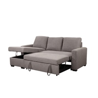 Personnalisé élégant 2 sièges + chaise en forme de L ensemble meubles salon canapé avec USB et stockage