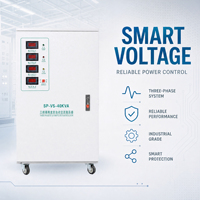 Stabilisateur de tension triphasé 40 kVA 380 V, régulateur de tension automatique avec protection contre les surintensités pour usine de vêtements