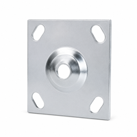 Base de montage universelle pour roulettes industrielles, en acier zingué robuste, pièce de rechange pour chariots et quincaillerie de mobilier