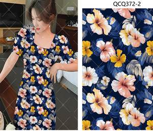 Nuevo Estilo y Moda, Tela de Rayón 100% <span class=keywords><strong>con</strong></span> Estampado Floral Digital Personalizado, Tela de Rayón <span class=keywords><strong>con</strong></span> Acabado Antiarrugas para Vestidos - Product Image 3