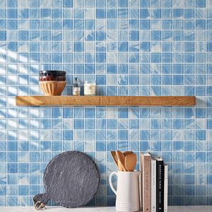 Shiny Glass Cutting <strong>Pattern</strong> <strong>Mosaic</strong> Self Adhesive Bathroom Floor Tile - Product Image 4