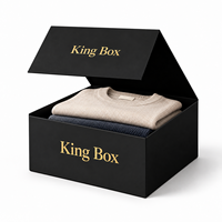 Boîte cadeau magnétique pliable en gros, emballage rigide personnalisé pour vêtements, chemises et articles vestimentaires
