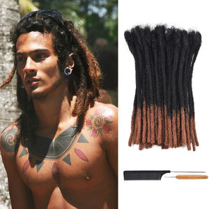 Extensions de Dreadlocks Permanentes Faites à la Main pour Hommes/Femmes/Enfants, Tête Complète, Peuvent Être Teintes, Décolorées, Bouclées, Cheveux Humains Super Double Drawn - Product Image 1