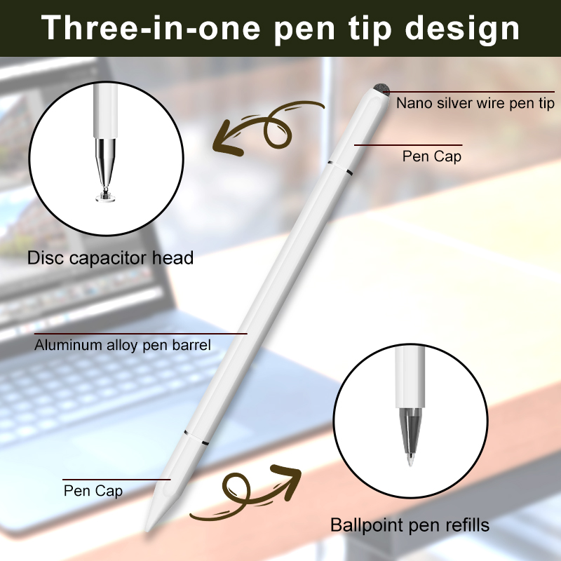 3 в 1 емкостная ручка с магнитным присоской