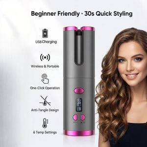 Intelligent Automatic Hair Curler Cordless USB Charging Portable Curling <b>Iron</b> <b>Lightweight</b> Travel Hair Styling Appliance - Product Image 3