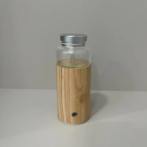Difusor de aceite esencial sin agua de vidrio de madera Premium de nuevo diseño con elegante acento de madera maciza - Product Image 5