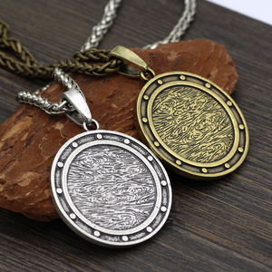 Collier pendentif <span class=keywords><strong>Viking</strong></span> Valknut en acier inoxydable vintage PD04, symbole nordique d'Odin, amulette, bijoux - Product Image 6