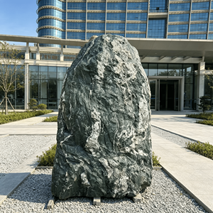 Pierre naturelle paysagère, roche décorative de jardin en granit vert, durable, pour aménagement vertical extérieur - Product Image 6