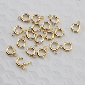 Jf2212 Nhỏ Nhỏ Nhỏ 14K Mạ Vàng Vòng Cổ Có Thể Tháo Rời Bail Vòng Clip Clasp Mặt Dây Chuyền Kết Nối Enhancer Cho Add-On Quyến Rũ - Product Image 3