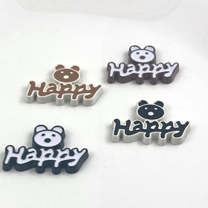 Accesorios de joyería DIY Happy Bear, dijes decorativos de resina plástica para fundas de teléfono y pantuflas - Product Image 3