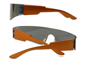 Occhiali da Sole DL Fashion Futuristici a Specchio per Donna e <span class=keywords><strong>Uomo</strong></span> 2022, Design Anni '90, Rosa, Stile Steam Punk, Personalizzabili, Semi-Rettangolari - Product Image 3