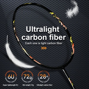 神童<span class=keywords><strong>M</strong></span>-80 6U 70-75G黑色定制全碳纤维羽毛球拍 - Product Image 2