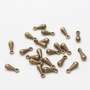 Pendentifs en alliage de zinc en forme de goutte d'eau, plaqués argent, or, or rose, bronze, pour la création de bracelets et de colliers DIY - Product Image 3