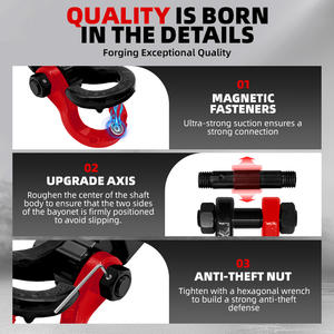 AUTOBOTS <span class=keywords><strong>Precio</strong></span> bajo 4x4 Moda Ajustable <span class=keywords><strong>Remolque</strong></span> Camión Enganche Receptor Grillete Enganche Receptor D Anillo Grillete - Product Image 6