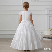 Robes de demoiselles d'honneur D30982 avec broderie et fermoir, manches courtes, pour fêtes, cérémonies, bals de promo et mariages, vente en gros