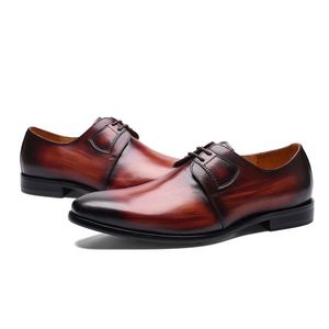 Chaussures Oxford en cuir brillant à lacets personnalisées pour hommes, pour occasions formelles - Product Image 2
