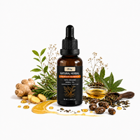 Sérum capillaire en gros OEM sous marque privée au gingembre, romarin et huile de ricin pour nourrir les racines des cheveux et soigner les cheveux clairsemés et le cuir chevelu sec