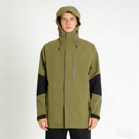 Veste d'extérieur pour homme, coupe-vent, imperméable, respirante, en nylon ripstop Oxford, avec fermeture éclair, idéale pour la randonnée, l'agriculture et les activités champêtres.