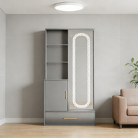 Miroir de coiffeuse LED en acier, style européen moderne, personnalisé, directement de l'usine, durable, écologique, pour chambre à coucher, hôtel, salle à manger