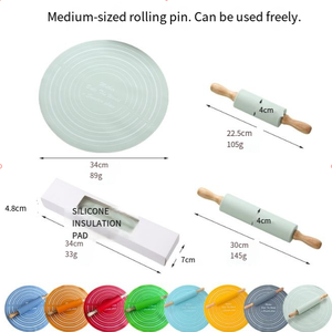 Tapis de cuisson en silicone orange résistant à la chaleur avec bordure, compatible lave-vaisselle, four et qualité alimentaire, pour étaler et pétrir la pâte - Product Image 4