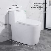 En gros WC monobloc moderne en céramique à double chasse siphonique à sortie verticale pour salle de bain domestique
