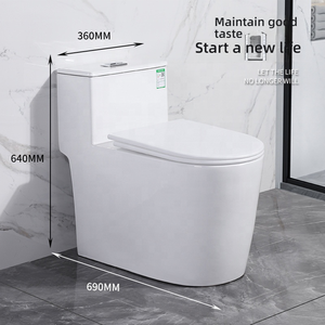 Wholesale Sanitary Ware Modern Ceramic One-Piece Dual-Flush <strong>Toilet</strong> Siphonic S-Trap Commode Chair <strong>Toilet</strong> For Home Bathroom WC - Product Image 3