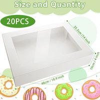 Boîte cadeau en carton blanc en vrac avec fenêtre transparente idéale pour la pâtisserie, l'emballage cosmétique de faveur de fête de mariage