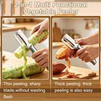 Nieuwe Materiaal 3CR14+N RVS Groente Schilmes Holle Handgreep Groente Schilmes Flessenopener Keuken Fruitmessen