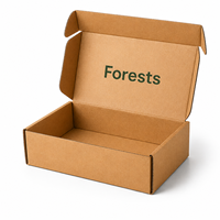 Boîte d'emballage en carton ondulé kraft imprimée sur mesure, boîte d'expédition pliable recyclable pour vêtements et emballages cadeaux