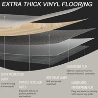 Carreaux de sol en vinyle à chevrons 12 \ "x 12 \" planche de bois imperméable auto-adhésive pour cuisine salle de bain chambre utilisation intérieure