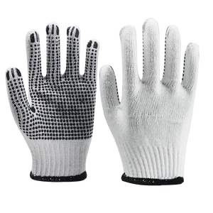 <span class=keywords><strong>Guantes</strong></span> de trabajo Furunda antideslizantes con puntos de PVC, calibre 7, negros, con puntos de PVC, tejido de algodón, para el mercado brasileño. - Product Image 2