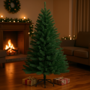 Árbol de Navidad Artificial Articulado de 70.9 Pulgadas, Abeto para Decoración Interior con Soporte, Ligero y Fácil de Instalar - Product Image 2