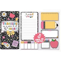 Collection de notes autocollantes pour agenda, onglets d'indexation multi-thèmes et blocs-notes pour messages, cadeaux de papeterie transfrontaliers pour enseignants en stock