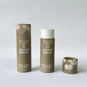 Tubo de Papel Kraft Reciclable Hecho a Mano de Alta Calidad para Envasado de Lápiz Labial, Loción y Desodorante, Forma Cilíndrica, Número de Modelo RK-0007 - Product Image 6