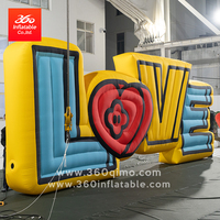 Lettres gonflables LED LOVE, cœur, étanches, ventilateur intégré, enseigne gonflable géante personnalisée pour fête/mariage/Saint-Valentin