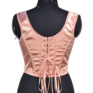 Damen Satin Schnür-Korsett im Vintage-Stil mit Korsagen, Strumpfhaltern, Party-Crop-Top, Niedliche Outfits, Modische Korsetts für Frauen - Product Image 2