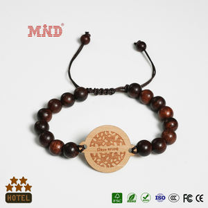 맞춤형 조절 가능 나무 <span class=keywords><strong>NFC</strong></span> <span class=keywords><strong>RFID</strong></span> 비즈 손목밴드 (호텔 리조트 출입 통제용 <span class=keywords><strong>NFC</strong></span> 팔찌) - Product Image 1