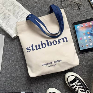 Grand sac fourre-tout Petit sac fourre-tout en toile Sac en toile <span class=keywords><strong>de</strong></span> coton personnalisé avec logo imprimé personnalisé - Product Image 6