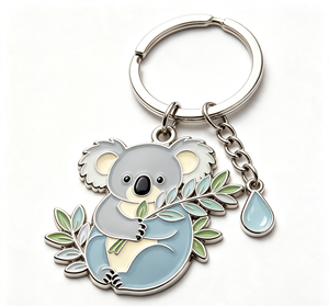 Llavero de Metal Personalizado con Koala, Anillo para Llaves con Esmalte de Animales, Lindo Recuerdo de Vida Silvestre - Product Image 2