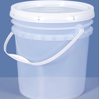 Seau en plastique avec couvercle de 10 litres transparent de qualité alimentaire pour votre stockage de lait et d'eau