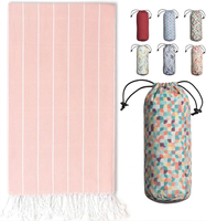 Serviette de yoga multi-usage double face écologique toutes saisons 100% coton antidérapante tapis turc Peshtemal séchage rapide fitness