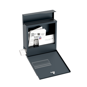 Buzón alemán para exteriores, buzón montado en la casa, buzón personalizado para apartamentos, buzón para exteriores, acero galvanizado, antracita - Product Image 3