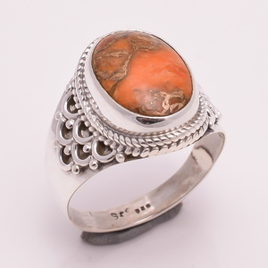 ผู้ผลิตเครื่องประดับอัญมณีสีเงินสเตอริง925แหวนพลอยเทอร์ควอยซ์ทองแดงสีม่วงธรรมชาติผู้จำหน่ายเครื่องประดับเงินโบราณ - Product Image 5