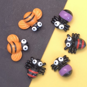100 piezas divertida abeja <span class=keywords><strong>araña</strong></span> insecto resina artesanía figura en miniatura pequeña para bonsái micropaisaje decoración de jardín de hadas - Product Image 6