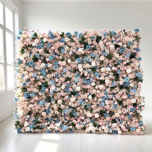 Premium Custom Luxury Floral Design 5D 3D White Rollable <b>Flower</b> <b>Wall</b> 8ft X 8ft - Product Image 1