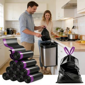 ถุงขยะสำหรับครัวขนาด 45 * 45 ซม. ยี่ห้อ Huamaohengchun ทนทาน แข็งแรง ป้องกันการรั่วซึมและการเจาะขาด สีดำ - Product Image 2