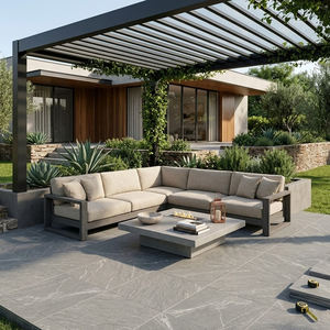 Carreaux de sol en porcelaine pleine masse aspect marbre mat antidérapants R11 pour extérieur 120x60x2cm pour allée et jardin - Product Image 3