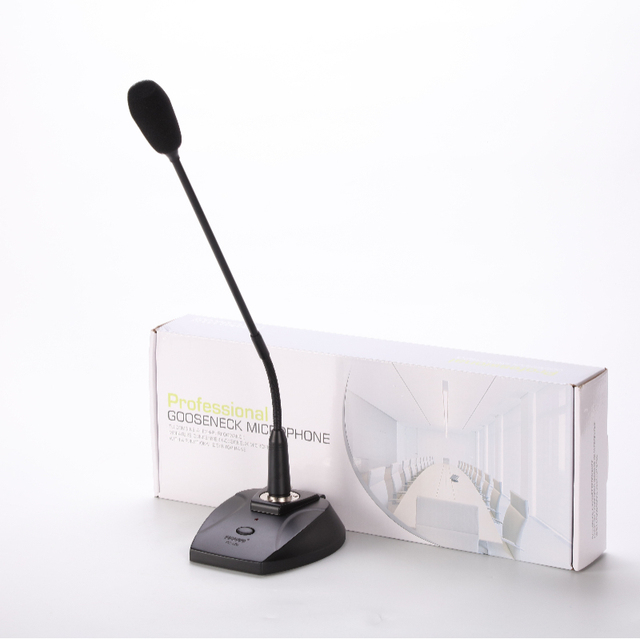 KC-028 High Quality Condenser Desktop Wired XLR Metal Gooseneck Microphone Omni-Directional Polar Pattern 60Hz-18KHz Frequency