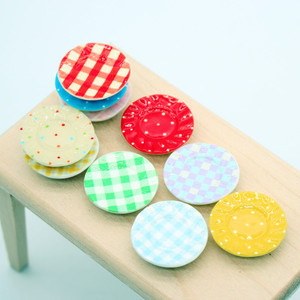 Assiettes à dîner miniatures colorées pour maison de poupée, plats à motifs, nourriture miniature, jouet de <span class=keywords><strong>cuisine</strong></span>, accessoires modèle ob1 - Product Image 2